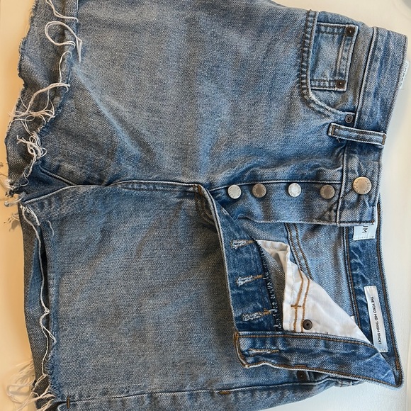 DENIM FORUM - THE YOKO MID THIGH SHORT SIZE 25 - 7 YEARS PICTURE THIE BLEU - Picture 1 of 7